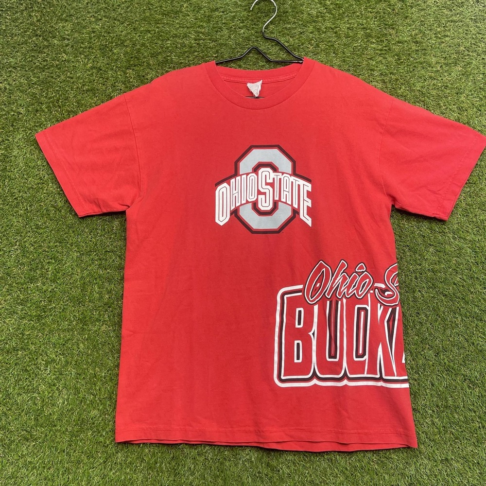 Ohio State Buckeyes Shirt Mens Large Red NCAA Football Graphic Tee Short Sleeve